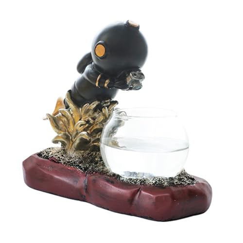 KITANDOVE Astronauten-Blumentopf Pflanzen dekor Terrarium büro Dekoration Office Decoration glasgefäß einmachgläser Glastopf für hydroponische Pflanzen hydroponischer Blumentopf Kunstharz von KITANDOVE