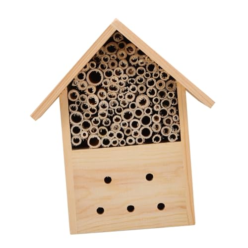 KITANDOVE Langlebiges Bienenstock-Bienennest aus Holz für Bestäuber Garten-Bienenhaus Bienenhotel Bienenschutz von KITANDOVE