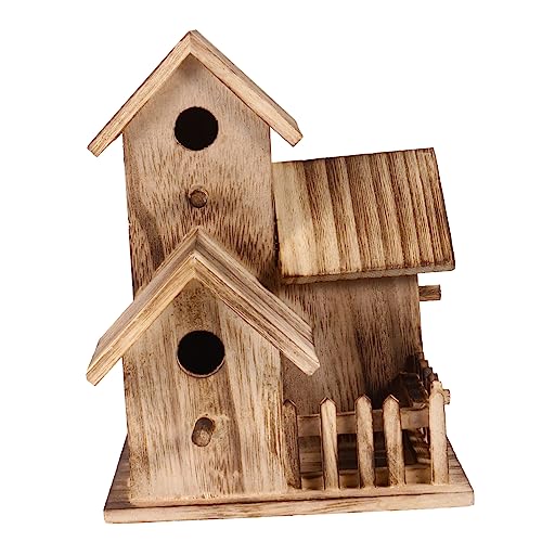 KITANDOVE Natur Holz Vogel Nest Vogelhaus für Outdoor Vogel Kunst Handwerk Garten Decor Holz Vögel Box von KITANDOVE