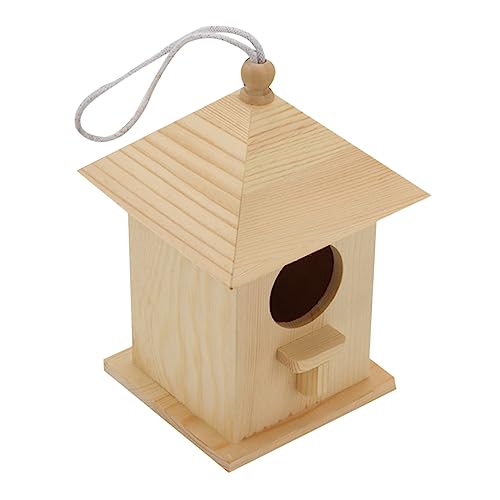 KITANDOVE Kreatives Vogelhaus Aus Holz Für Den Außenbereich Garten Vogelhäuschen Wohnort Für Vögel Vogelzubehör Ideal Für Wildvögel von KITANDOVE