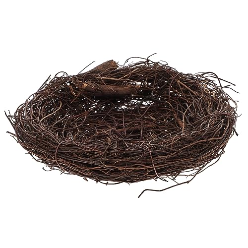 KITANDOVE Rattan Vogelnest Vogelnest Vogelnest-Bonsai-Ornament Küken Dekoration Vogel-Dekor Ostervögel nisten Gartenvogelnest simuliertes Vogelnest Vogelnest-Bastelarbeiten Baumrebe von KITANDOVE