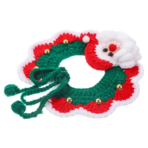 KITANDOVE tierische bescherung weihnachtsmotiv Christmas-Decorations Katzen-Schal weinachtsgeschenk bequemer Katzen-Hunde-Schal Weihnachtsschal Welpenschal Milch Baumwolle von KITANDOVE