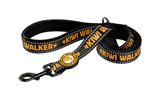 KIWI WALKER Hundeleine | reflektierende Elemente | strapazierfähiges Material (Orange, L) von KIWI WALKER