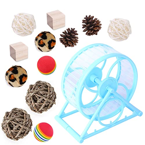 Hamster Kauspielzeug Set Hamster Kauball Kleintier Molar Spielzeug Hamster Laufrad Leise Hamster Laufrad Hamster Kauspielzeug Ball von KJDKNC