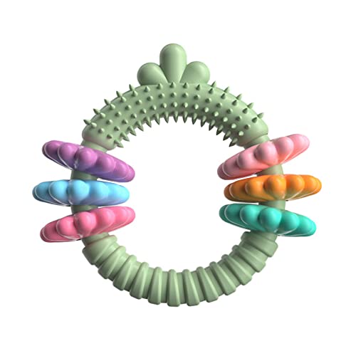 KJDKNC Kauspielzeug für Hunde, Kauspielzeug für Hunde, ringförmig, für kleine und mittelgroße Hunde, Zahnreinigung, ungiftig, sicher von KJDKNC
