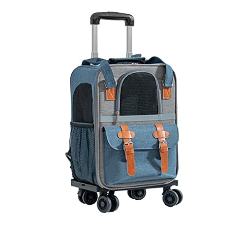 Haustier-Rucksack, Haustier-Koffer, Kätzchen-Reise-Trolley, Hund, Outdoor-Handtasche, Haustier-Katzen-Trolley (grün) (Orange One Size) von KJHYYPP