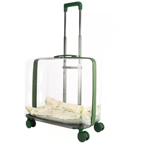 Haustier-Rucksack, Trolley für Hunde und Katzen, atmungsaktive Luftpolsterkapsel, Weltraum-Trolley für Reisen/Spaziergänge, Grün (Green) von KJHYYPP