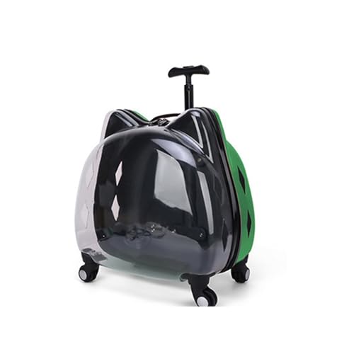 Haustier-Rucksack mit Rädern, tragbarer Outdoor-Haustier-Trolley, leichte Haustier-Tragetasche zum Wandern (Green A) von KJHYYPP