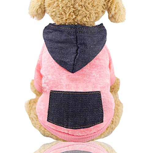 KKDIY Haustier Hund Mantel für kleine Hunde Weiche Baumwolle Haustiere Kleidung Vierbeinige Hoodies Outfit für Haustier Kleidung Welpenmäntel-c, S. von KKDIY