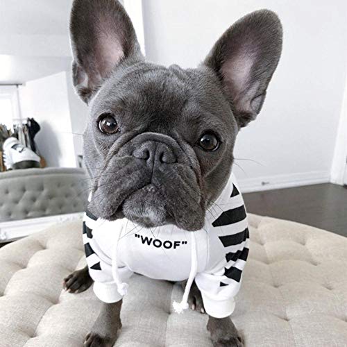 KKDIY Ins Dog Cat Parodie Kapuzenjacke Haustier Stoff Winter Sweatshirt Plüsch Fleece Hund Pullover Haustier Sport Kleidung von KKDIY