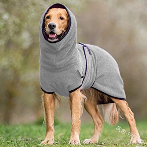 KKDIY Winter Warme Haustier Jacke Mäntel Hunde Fleece Samt Outwear Dicke Warme Kleidung für mittelgroße Hunde Wolfshund Schäferhund Mantel S-5XL von KKDIY