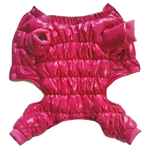 Kleine Hunde Winter Warm Welpe Haustier Hund Mäntel wasserdichte Kapuze Hund Jacke Overalls Chihuahua Kleidung Overalls, Pink, 18 von KKDIY