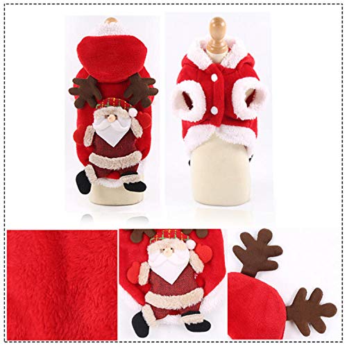 Weihnachtshund Katze Kleidung Kleine Hunde Mantel Neujahr Kleidung Jacke Haustiere Mantel Warme Winterkleidung Kostüme für kleine Hunde von KKDIY