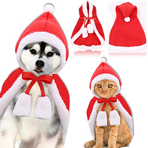 Weihnachtshund Katze Kleidung Kleine Hunde Mantel Neujahr Kleidung Jacke Haustiere Mantel Warme Winterkleidung Kostüme für kleine Hunde von KKDIY