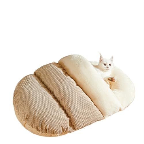 Nettes Katzenbett, Slipper Katzenbett Höhle, Warme Katzenbetten für Indoor Katzen, Haustier überdachtes Katzenbett, Gemütliches weiches langlebiges waschbares Kätzchen Bett mit rutschfester Unterseite von KKLZZUENI