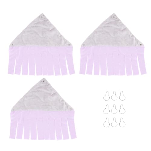 3PCS Kleine Tier Hängende Hängematte Weiche Bequeme Quaste Design Haustier Käfig Hängematte für Meerschweinchen Kaninchen Frettchen (Lila) von KKPLZZ