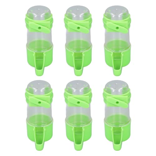 6PCS Vogelkäfig-Wasserspender, Professioneller Automatischer, Auslaufsicherer Vogelwasser-Hängespender für Haustiere, Vögel, Papageien, Wellensittiche, Nymphensittiche, (100 ml) von KKPLZZ