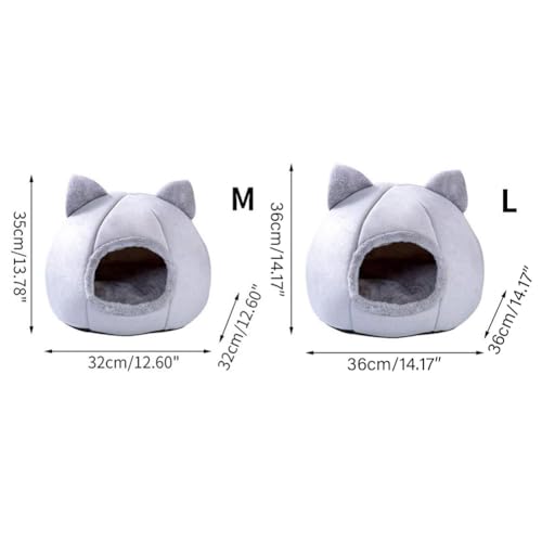 KKPLZZ Halbgeschlossenes Warmes Haustiernest, Bequemes Haustierbett, Winter-Plüschhütte (Wie Gezeigt) von KKPLZZ