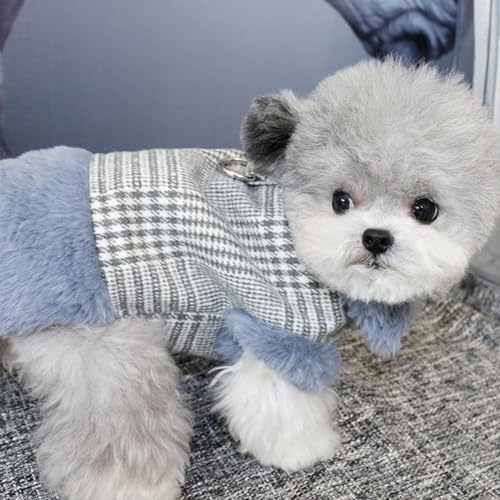Warme Hundejacke, Modische und Bequeme Kleine Hundekleidung, Haustierweste mit Knopf-Design Herbst und Winter (M) von KKPLZZ