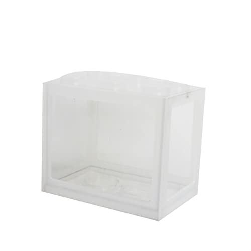 KKXXYQFC Aquarium, Mini-Aquarium, Reptilien-Haustier, stapelbares Aquarium, kreativer Baustein, Fischzylinder, Landschaft, Seetang, für Bürodekoration, Aquarium (Farbe: transparent) von KKXXYQFC