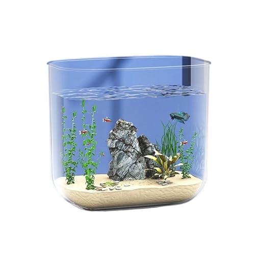 KKXXYQFC Aquarium Aquarium Wohnzimmer Kleines transparentes Acryl-Desktop-Aquarium Schildkrötenbecken ohne Rand Aquariumbecken von KKXXYQFC