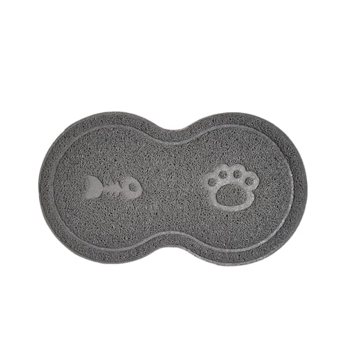 KKXXYQFC Futtermatte für Haustiere, für Hunde, Welpen, Katzen, Futtermatte, niedliche Form, Schüssel, Futterplatzierung für Haustiere (grau) von KKXXYQFC