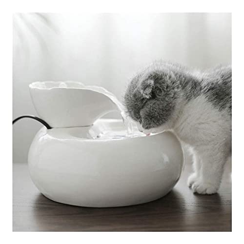 KKXXYQFC Haustier-Wasserspender, Katzen-Wasserspender, automatischer Zirkulations-Haustier-Wasserspender, tragbar, hygienisch, austauschbarer Filter, Blumen-Wassernapf für Katzen, Hunde und kleine von KKXXYQFC