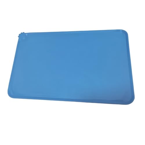 KKXXYQFC Haustiermahlzeitmatte, wasserdichte Napf-Trinkmatte, Hundefütterung, tragbar, Outdoor-Fütterung (blau, 55 x 38 cm) von KKXXYQFC