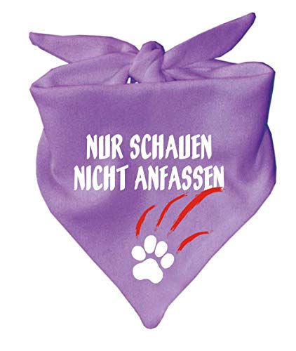 Hunde Dreiecks Halstuch (Fb: Flieder) (Gr. 2 (68 cm)) Nur schauen Nicht anfassen von Kleiner Fratz