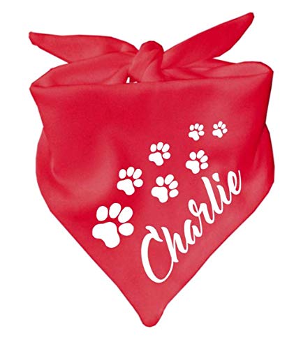 Hunde Dreiecks Halstuch (Fb: rot) (Gr. 1 (55 cm)) Name des Hundes von Kleiner Fratz