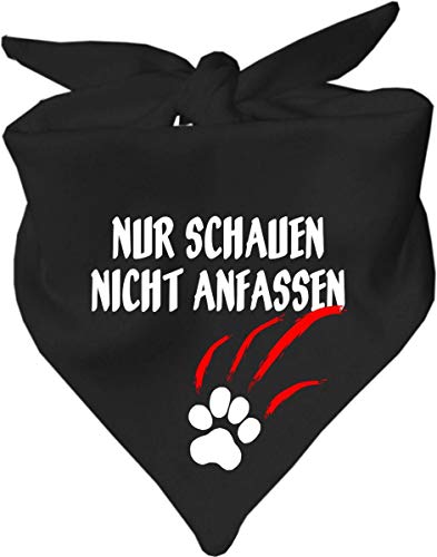 Hunde Dreiecks Halstuch (Fb: schwarz) (Gr. 2 (68 cm)) Nur schauen Nicht anfassen von Kleiner Fratz