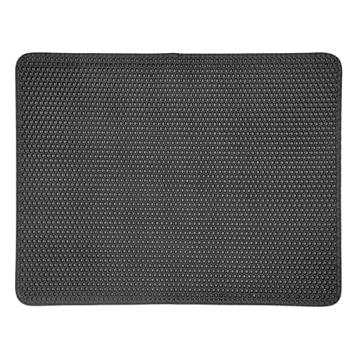 Haustier Katzentoilette Doppellagige wasserdichte Katzentoilette Pads zum Einfangen von Katzentoiletten Matte Pet Products Bed Clean Pad Katzen sauber-Schwarz,44X58cm,Tschechische Republik von KLIEUWDBAARASRASJ