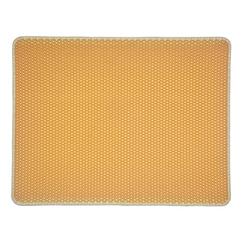 Haustier Katzentoilette Doppellagige wasserdichte Katzentoilette für Katzentoilette, die Haustiertoilettenmatte einfängt Haustierprodukte Bed Clean Pad Katzen sauber-Gelb,44X58cm,Tschechische Republik von KLIEUWDBAARASRASJ