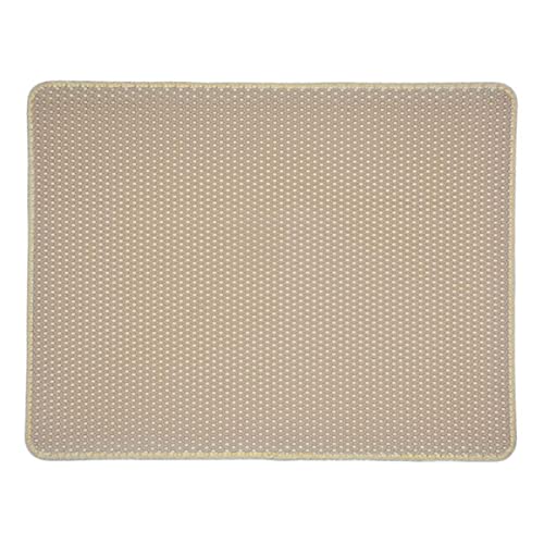 Haustier Katzentoilette Doppellagige wasserdichte Katzentoilette für Katzentoilette, die Haustiertoilettenmatte einfängt Pet Products Bed Clean Pad Katzen sauber-creme-weiß,44X58cm,Australien von KLIEUWDBAARASRASJ