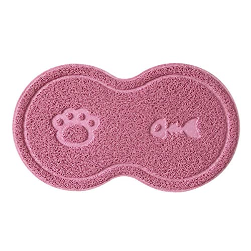 KLIEUWDBAARASRASJ 2020 Katzenstreu Haustierstreu Matte Katzenfutter Wasser Sand Schmutzfänger Trapper Dish Bowl Tischset Pads Für Katzen Zubehör-Rosa von KLIEUWDBAARASRASJ