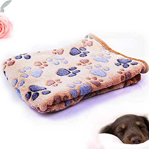 KLIEUWDBAARASRASJ 2020 Neue Katze Pfote Klaue Hund Schlaftuch Haustier Katze Anti-Rutsch-Handtuch Teppich Warme Handtuchdecke Schlaftuch Koralle Fleece Decke-Grau, 80x60cm, China von KLIEUWDBAARASRASJ