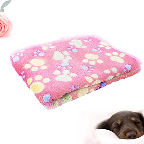 KLIEUWDBAARASRASJ 2020 Neue Katze Pfote Klaue Hund Schlaftuch Haustier Katze Anti-Rutsch-Handtuch Teppich Warme Handtuchdecke Schlaftuch Koralle Fleece Decke-Pink, 80x60cm, Tschechische Republik von KLIEUWDBAARASRASJ