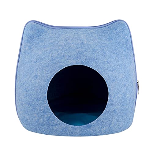 KLIEUWDBAARASRASJ Cat Pet Cave Cat Cave Bed Katzenbett für Katzen Kätzchen Haustiere-Blau,Detailseitenanzeige,Frankreich von KLIEUWDBAARASRASJ