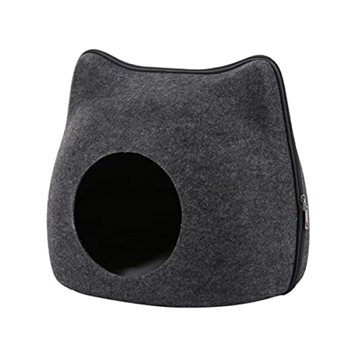 KLIEUWDBAARASRASJ Cat Pet Cave Cat Cave Bed Katzenbett für Katzen Kätzchen Haustiere-Grau,Detailseitenanzeige,Frankreich von KLIEUWDBAARASRASJ