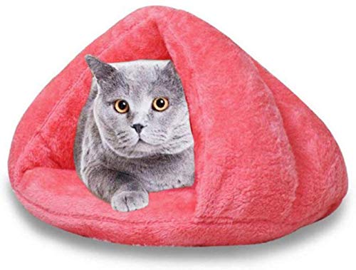 KLIEUWDBAARASRASJ Hot Pet Dog Katzenbett Haus Warm Soft Mat Bettwäsche Cave Basket Kennel Waschbares Nest 2020 New-Pink, S. von KLIEUWDBAARASRASJ