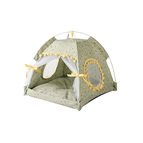 KLIEUWDBAARASRASJ Katzen- und Hundeschutzbett für Outdoor Indoor Camping Strand Sonnenzelt-Hellgrün,35-35cm,China von KLIEUWDBAARASRASJ