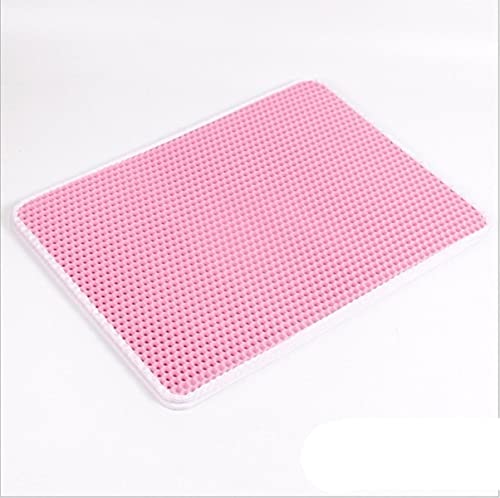 KLIEUWDBAARASRASJ Katzentoilette doppellagige Katzentoilette wasserdicht und sandbeständig Katzentoilette Katze Hund Universal-Pad Katzenfuß-Reinigungspad-Rosa,55x75cm von KLIEUWDBAARASRASJ