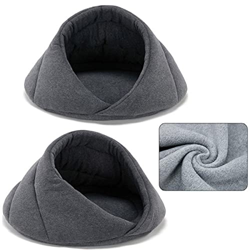 KLIEUWDBAARASRASJ Neuestes Warmes Hundebett Haustier Hundehütte Weiches Geeignetes Fleece Katze Hundebett Haus für Hundekissen Katzenschlafsack Nest Hohe Qualität-Grau,XS von KLIEUWDBAARASRASJ