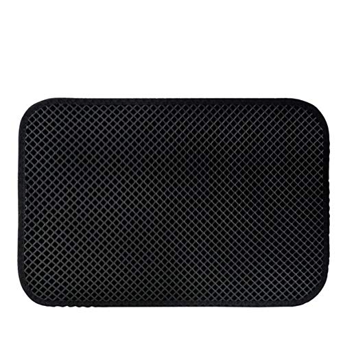 KLIEUWDBAARASRASJ Pet Cat Wurfmatte Double Layer wasserdichte Wurf Cat Pads für Katzen House Clean Super Light Leicht zu tragen Glatte Oberfläche-Schwarz, 30X30cm von KLIEUWDBAARASRASJ