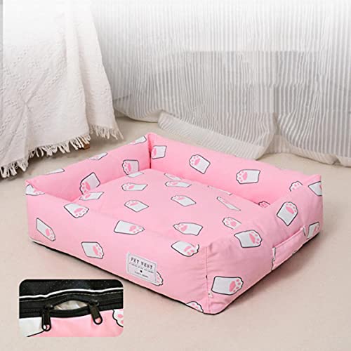 KLIEUWDBAARASRASJ Tiere Super Soft Sofa Hundebetten wasserdichte Unterseite Weiches Fleece Warmes Bett Für Hund Plus Size Weiches Haustierbett Katzenbett Winter-E,60x50,China von KLIEUWDBAARASRASJ