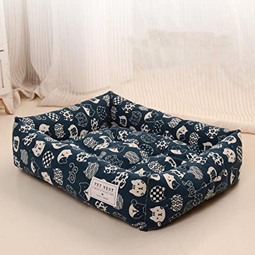 KLIEUWDBAARASRASJ Tiere Super Weiches Sofa Hundebetten wasserdichte Unterseite Weiches Fleece Warmes Bett Für Hund Plus Größe Weiches Haustierbett Katzenbett Winter-C,75x60,China von KLIEUWDBAARASRASJ