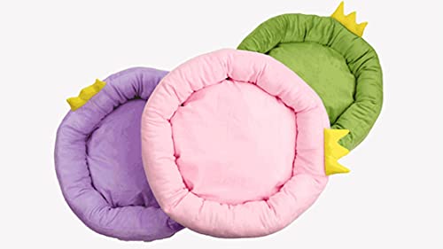 KLIEUWDBAARASRASJ Weiches Hundebett Haus Rund Waschbar Winter Warm Feste Katzennest Matte Für Kleine Hunde Katzenkorb Kissen Haustier Schlafbedarf-Rosa,L Durchmesser56cm von KLIEUWDBAARASRASJ