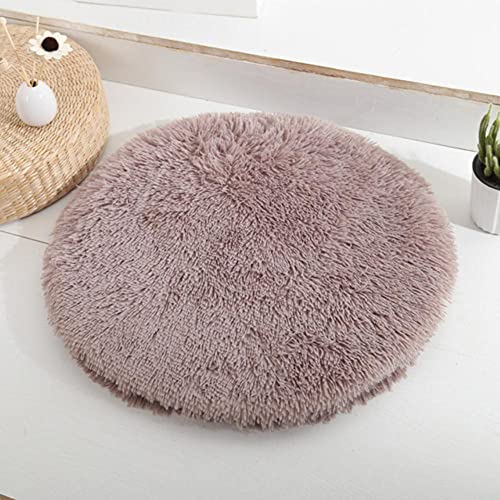 KLIEUWDBAARASRASJ Weiches Hundebett Haus Runde Waschbare Lange Plüsch Hundehütte Katze Samt Flauschige Matten für Samll große Hundekorb Haustier Schlaf Luxus Tasche-Braun, Durchmesser 70cm, China von KLIEUWDBAARASRASJ