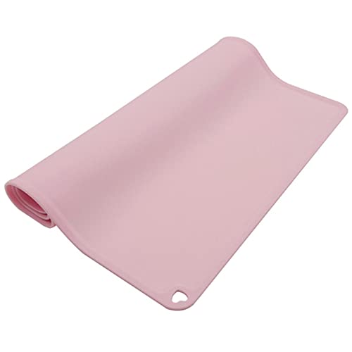 KLIEUWDBAARASRASJ wasserdichte rutschfeste Haustiermatte für Katzen Farbe Silikon Tiernahrungsmatte Futternapf Trinkwasser Pad Hundefütterungsmatte Baby Tischset-rosa,41x31cm,Polen von KLIEUWDBAARASRASJ