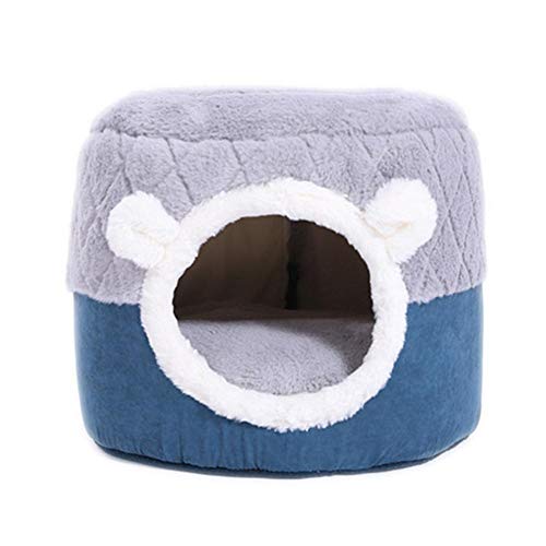 Katzenbett Haus Weiche Plüsch Zwinger Welpen Kissen für kleine Hunde Katzen Katzen Decke Nest Winter warm schlafend Haustier Hundebett Haustier Matte Lieferungen-AS gezeigt, M 50x50x36cm, Frankreich von KLIEUWDBAARASRASJ